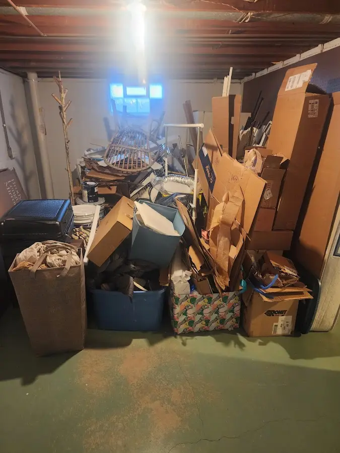 Roll-off dumpster container at job site for Roll Off Dumpster Rental in Troy